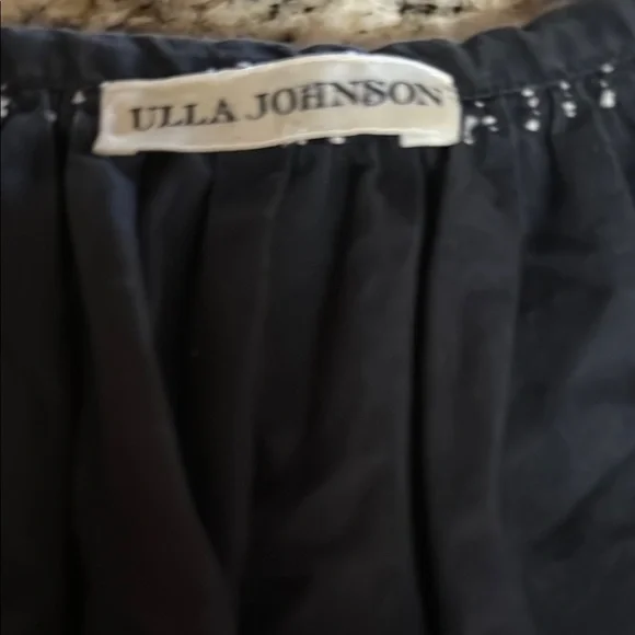 Black Dress with White Floral Embroidery by Ulla Johnson - Picture 3 of 6